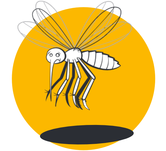 Repellent-Effekt Grafik mit Mücke